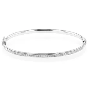 Sterling Silver Stardust on Hinged Bangle