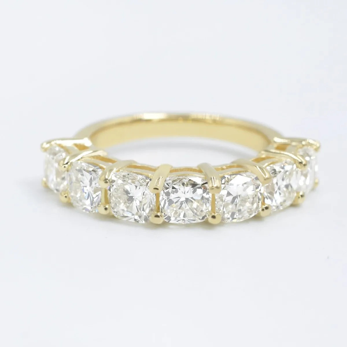 Stunning 3.75CT Cushion Cut Diamond Wedding Ring in 18KT Yellow Gold