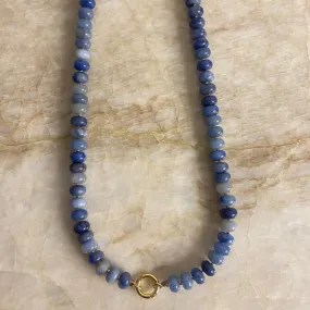 Sweetie Clasp Necklace- Blues