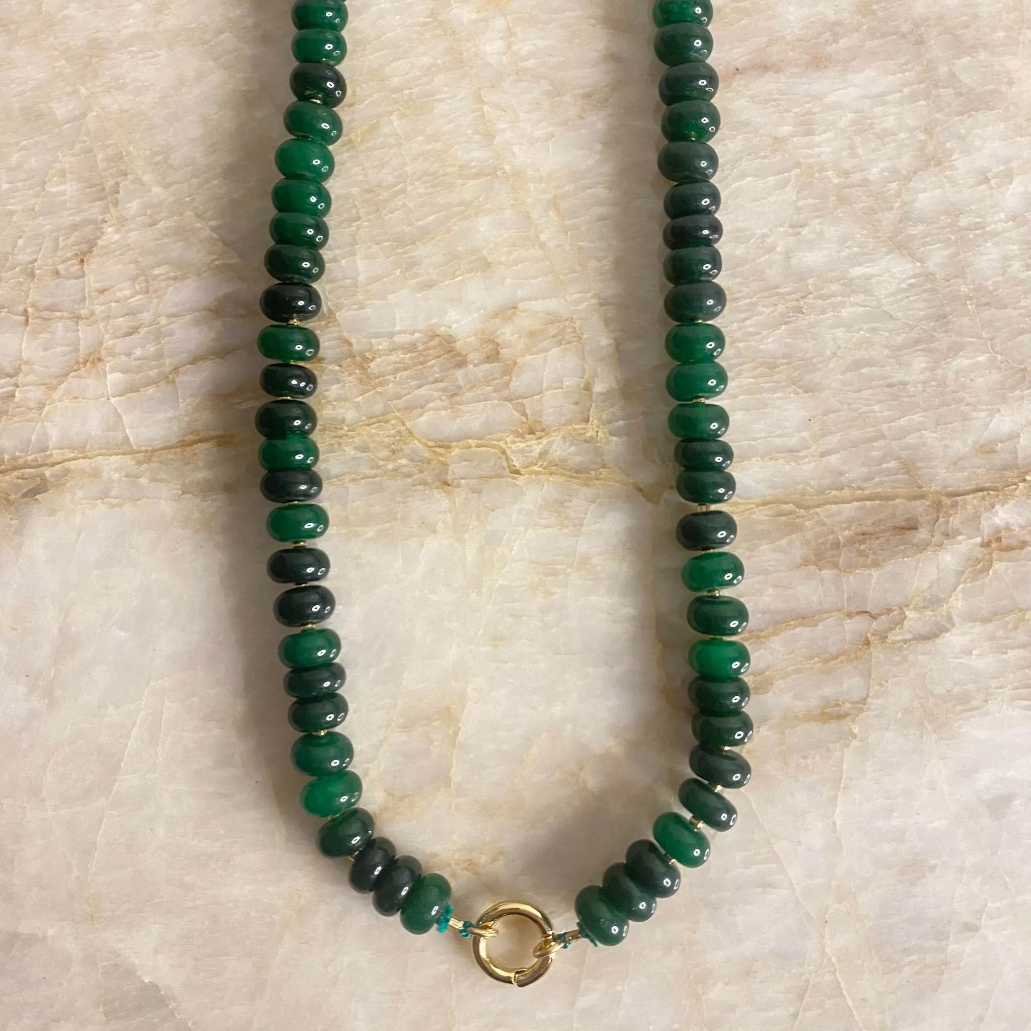 Sweetie Clasp Necklace- Forrest Green