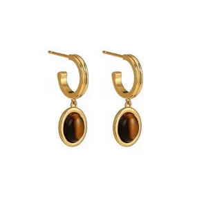 Taika Tiger-Eye Earrings