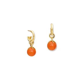 Tamara Earring Drops Yellow Gold - Coral