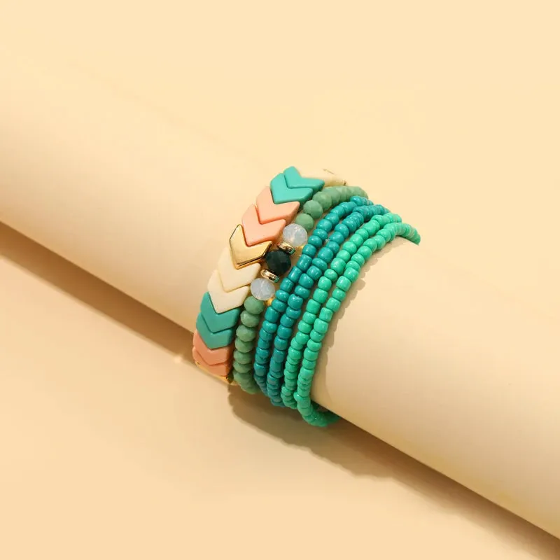 TEEK - Bohemian Multi-Layer Seed Beads Bangles