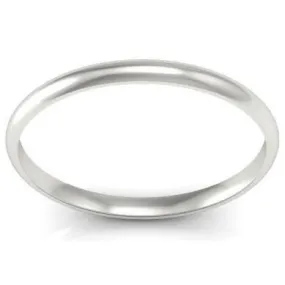 Thin Platinum Wedding Ring 2mm