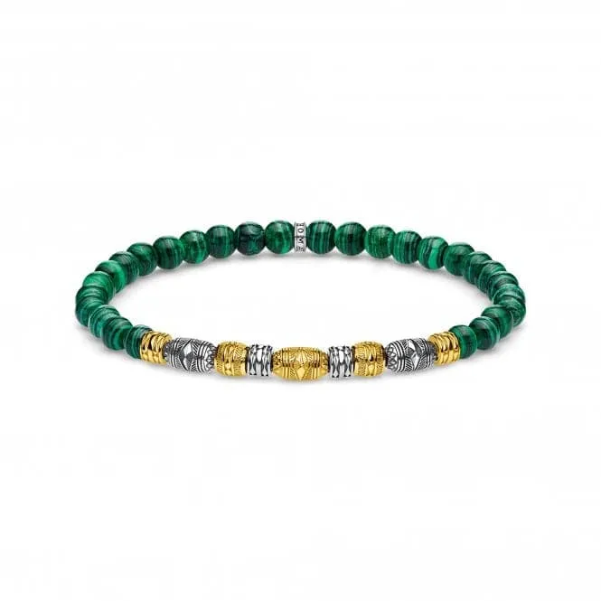 Thomas Sabo Green Lucky Charm Beaded Bracelet A1920-140-6