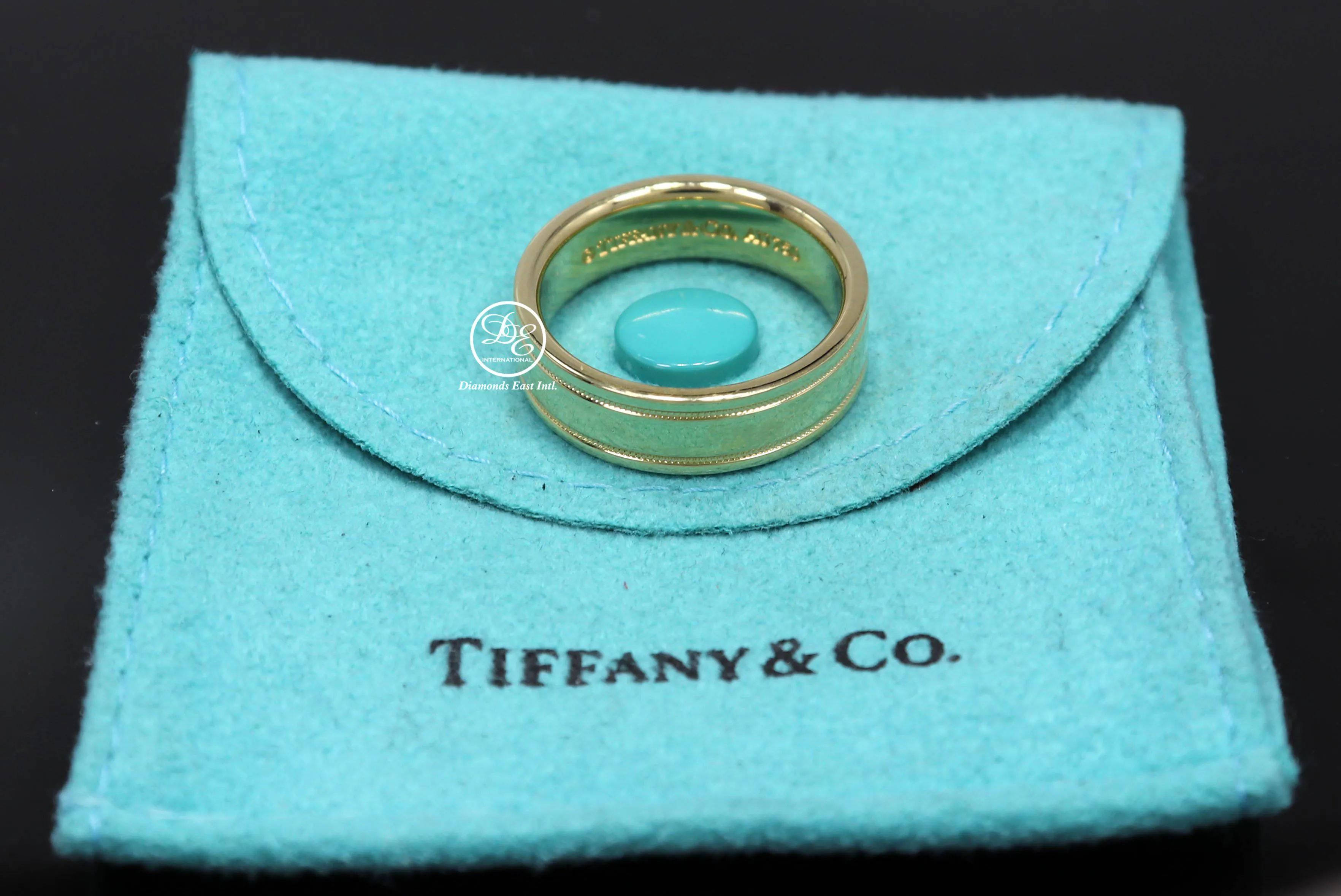 Tiffany & Co. Ring 18K Yellow Gold Wedding Band Ring Size 8