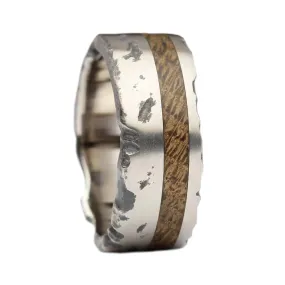 Titanium and Oak Ring