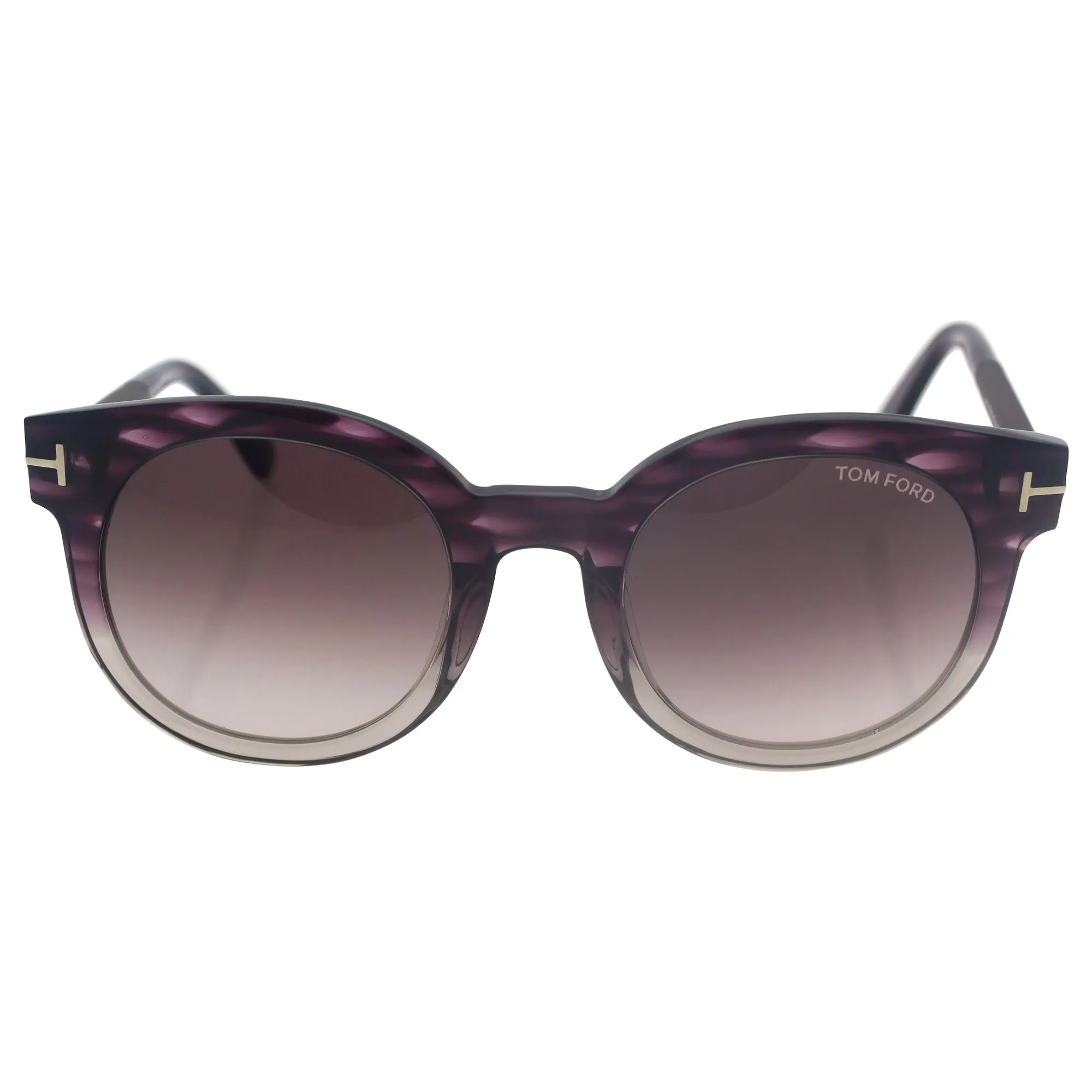 Tom Ford Sunglasses - Janina / Frame: Crystal Purple Stripe and Clear Lens: Violet Gradient-TF043583T