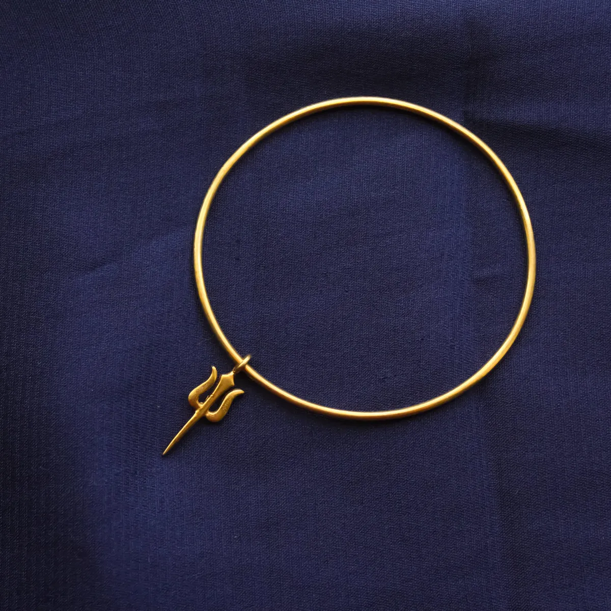 Trishul Charm Bangle (Gold-Plated)