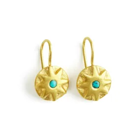 Turquoise Star Earrings - Afghanistan/India