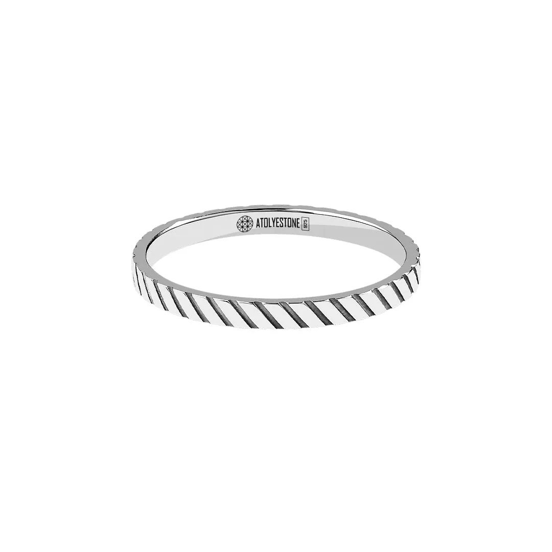 Twined Band Ring in Silver