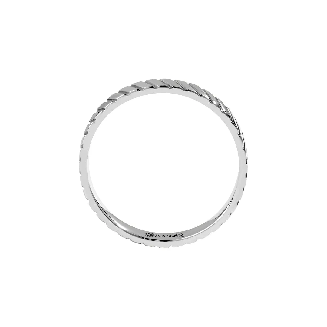 Twined Band Ring in Silver