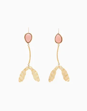 ULLA JOHNSON JEWELLERY - Maple Seed Drop Earring - Coral