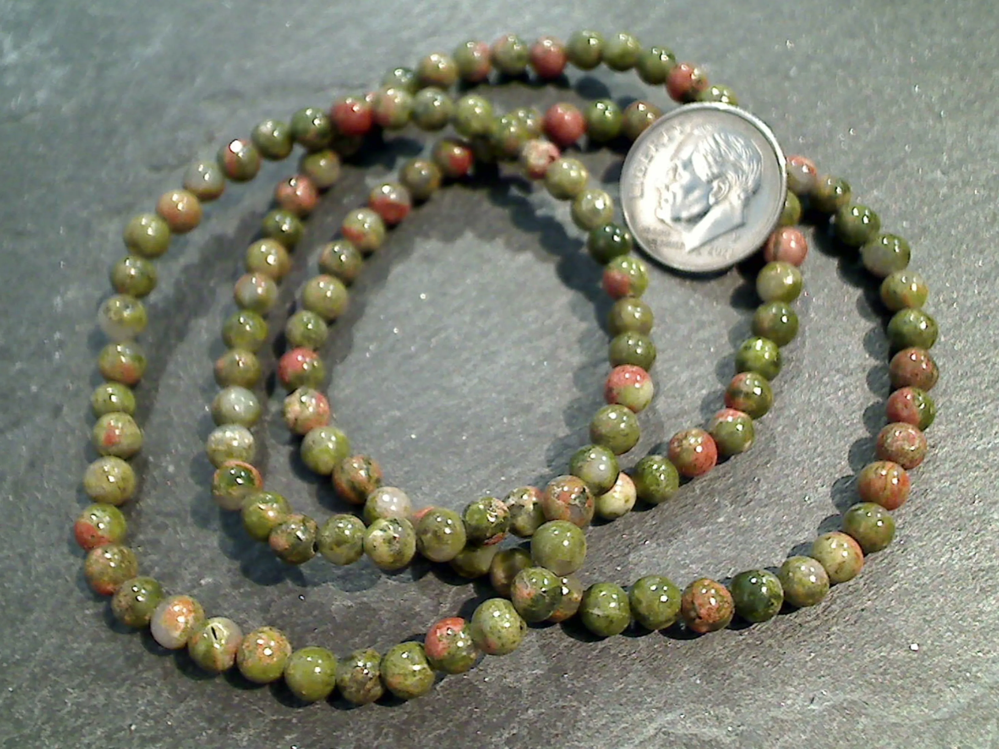 Unakite 4MM Stretch Bracelet