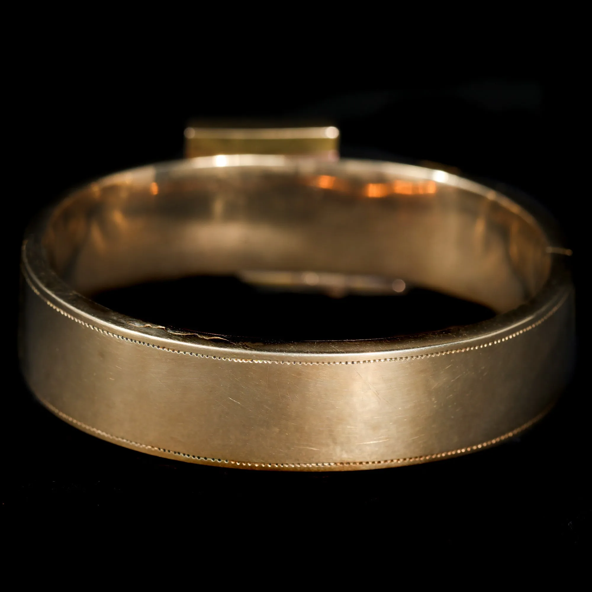 Victorian 14k Yellow Gold Locket Bangle