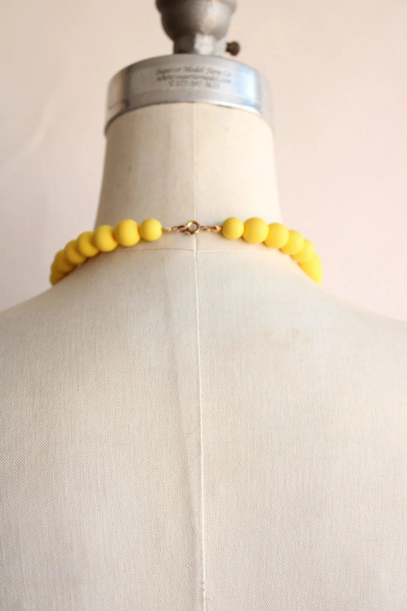 Vintage 1960s Necklace of Yellow Beads