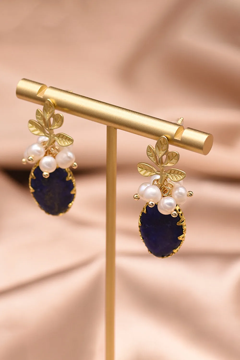 Vintage Lapis Lazuli Drop Earrings