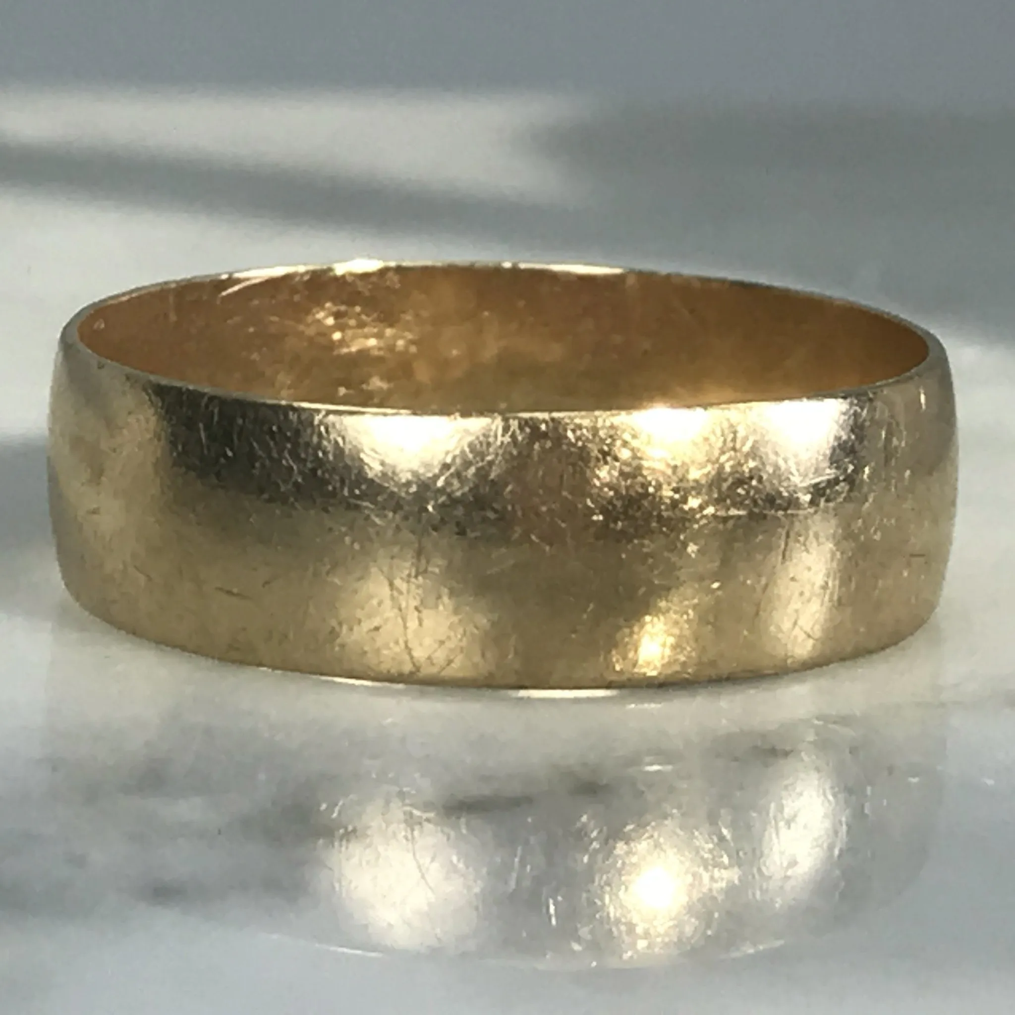 Vintage Mens Gold Wedding Band. Thumb Ring. Stacking Band. Estate Jewelry. Size 10. 1930s