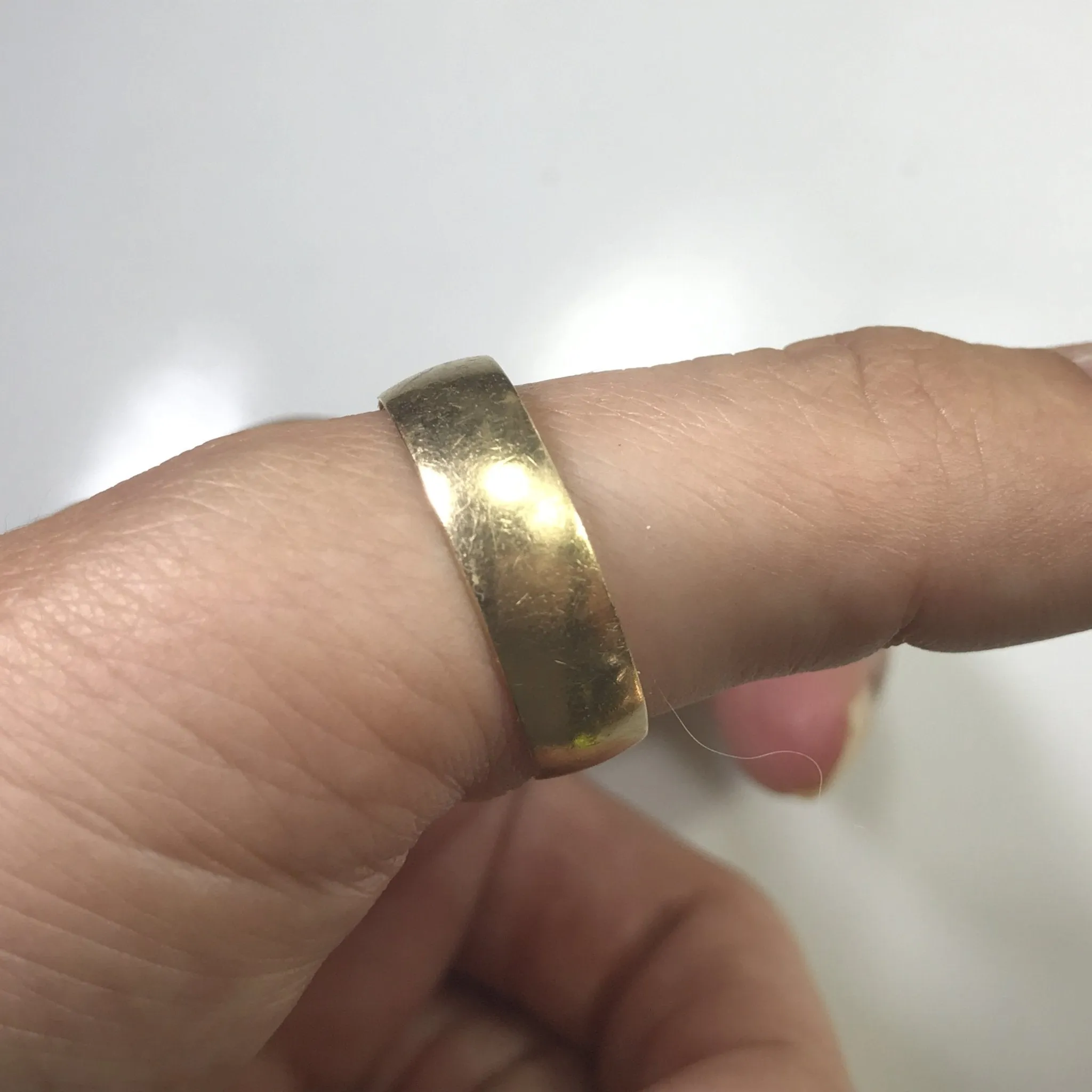 Vintage Mens Gold Wedding Band. Thumb Ring. Stacking Band. Estate Jewelry. Size 10. 1930s