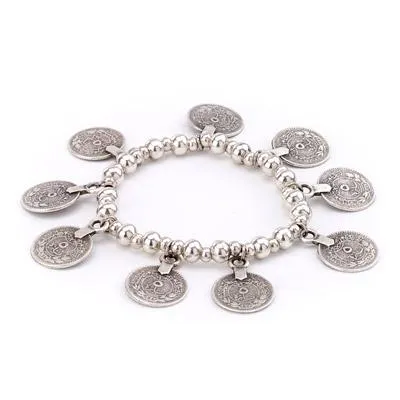 Vintage Turkish Coins Stretch Bracelet