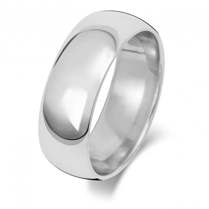 Wedding Band 9K Trad Court 7mm Wedding  Ring W167WH