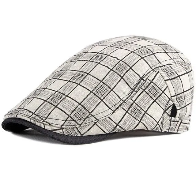 West Louis™ Vintage Plaid Ivy Newsboy Flat Cap