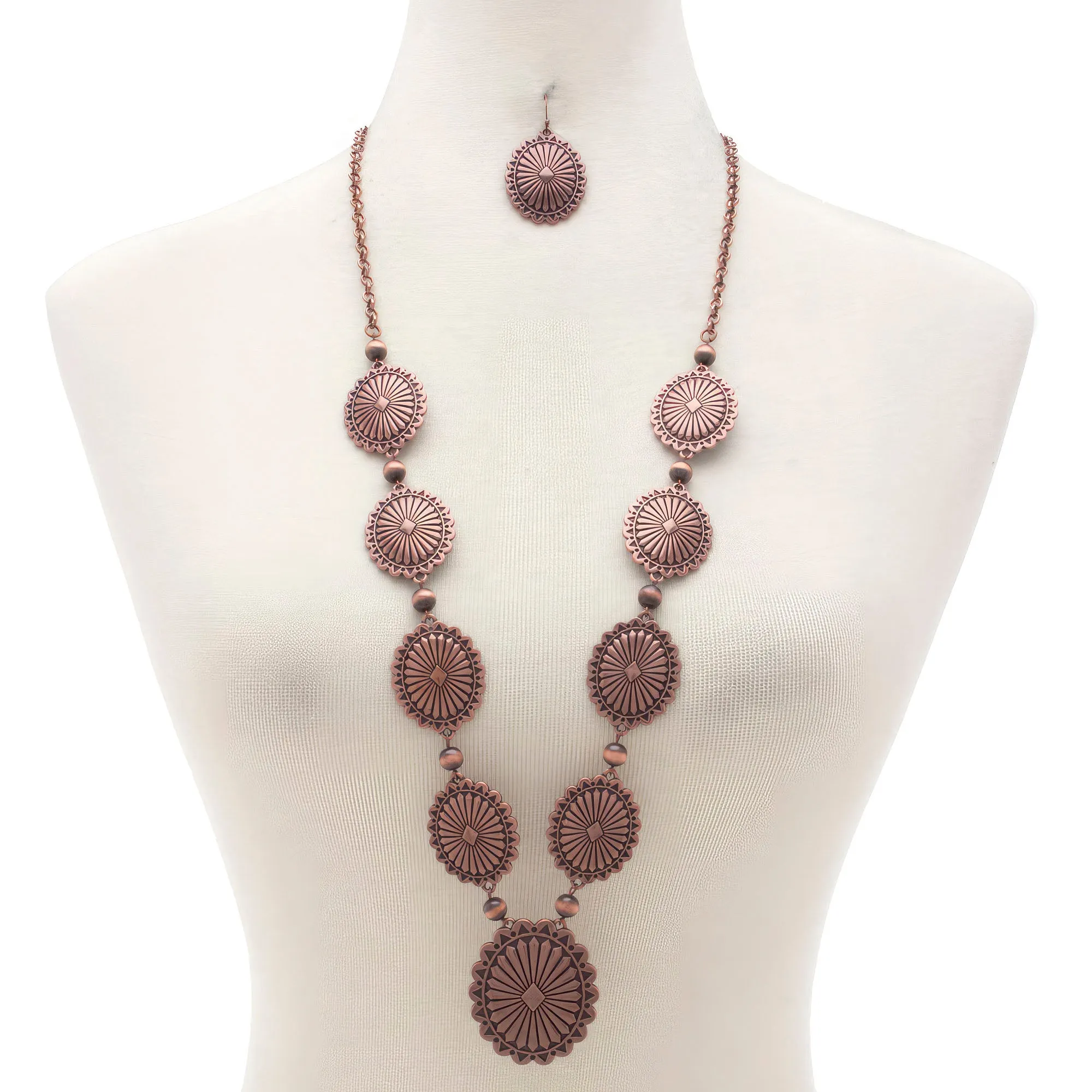 Western Oval Beaded Neckalce