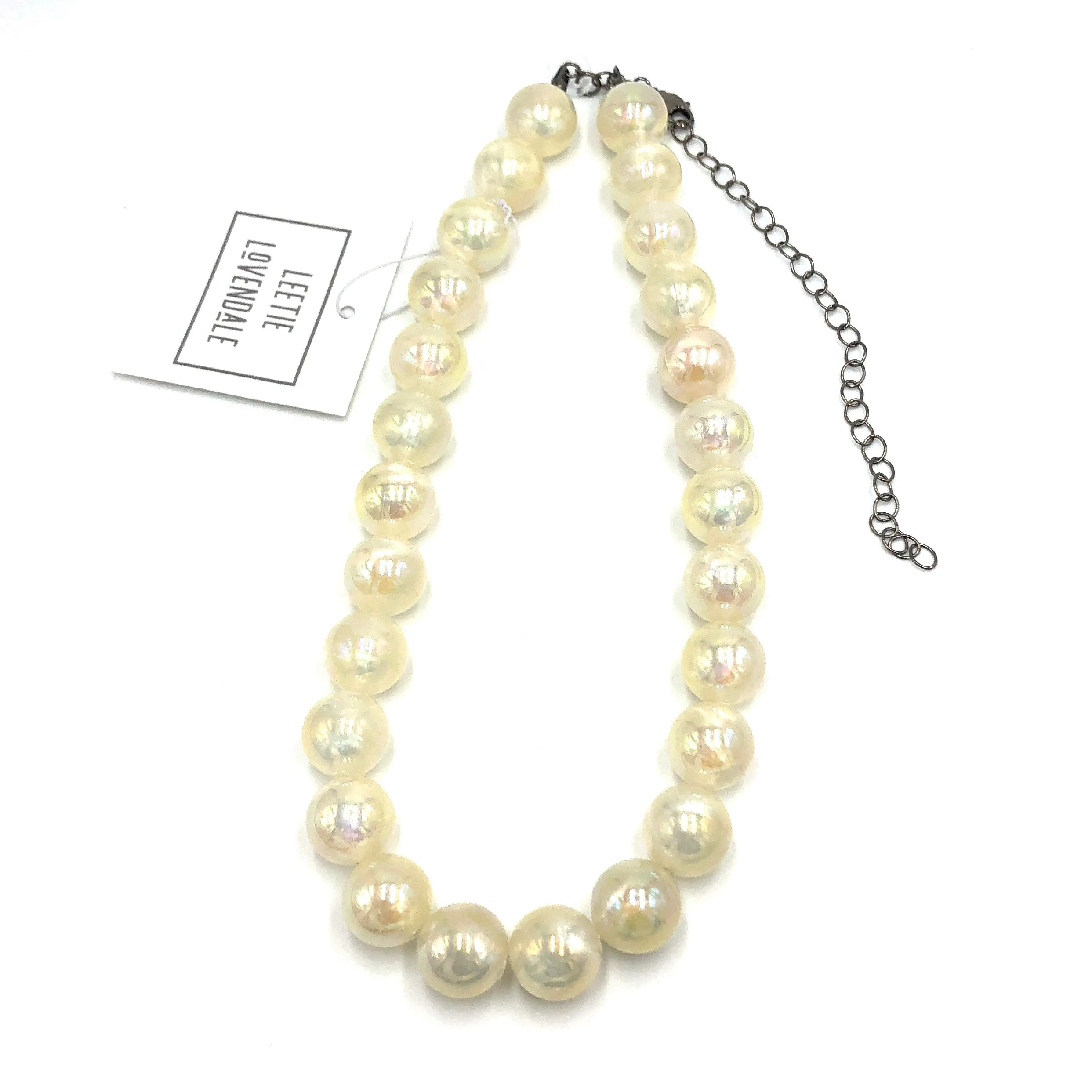 White Aurora Borealis Marco Necklace