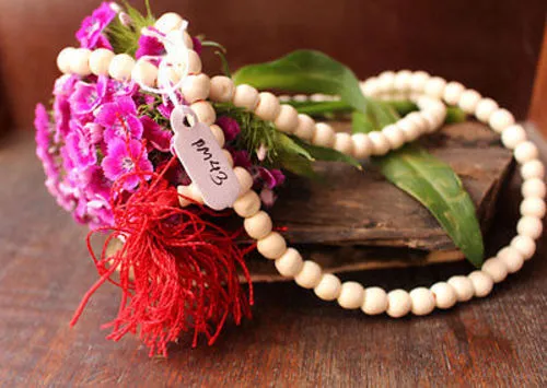 White Bone Beads Prayer Mala