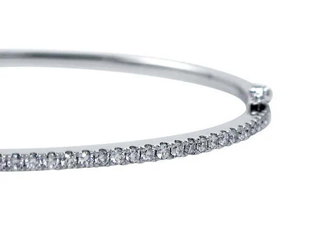 White Gold Diamond Bangle