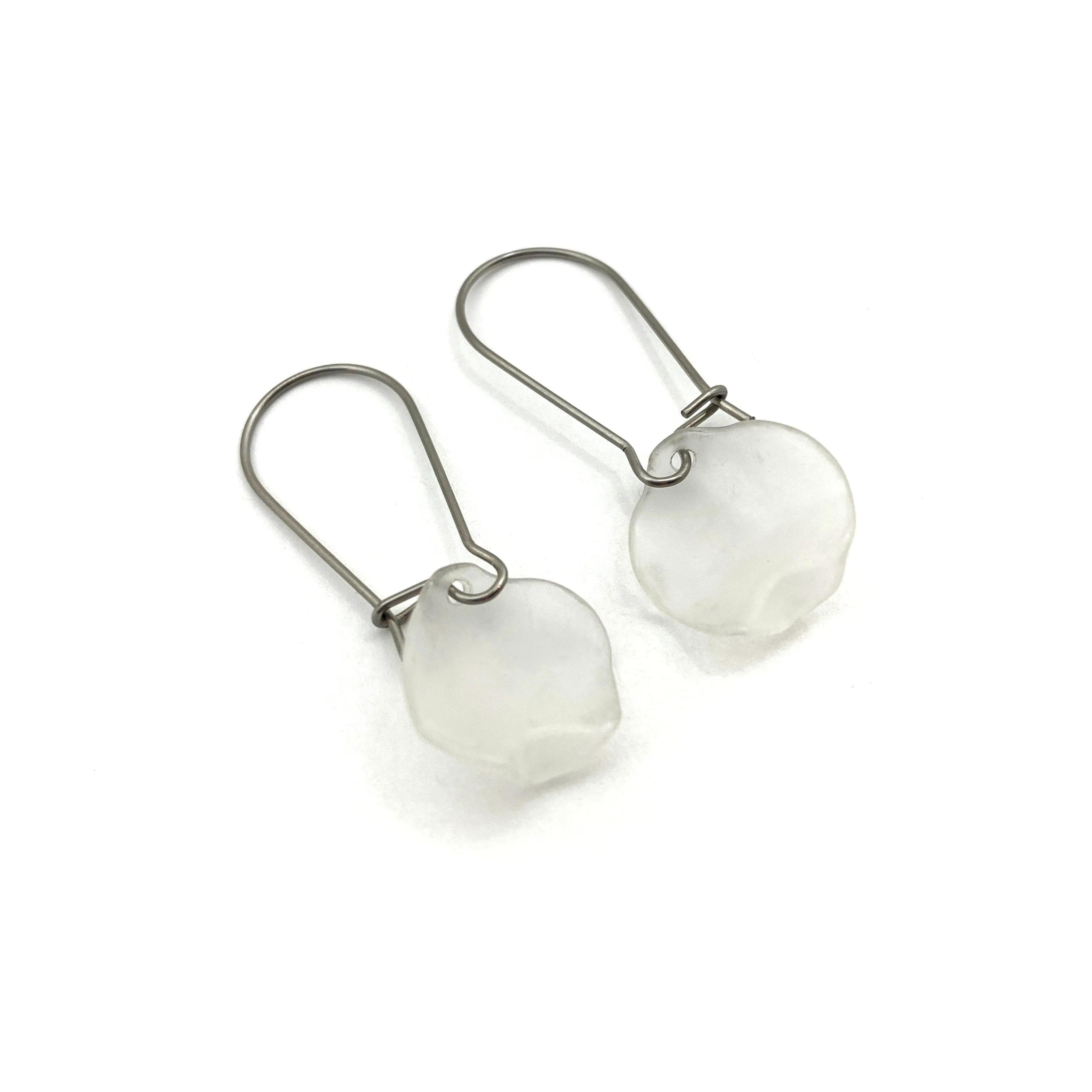 White Petal Earrings