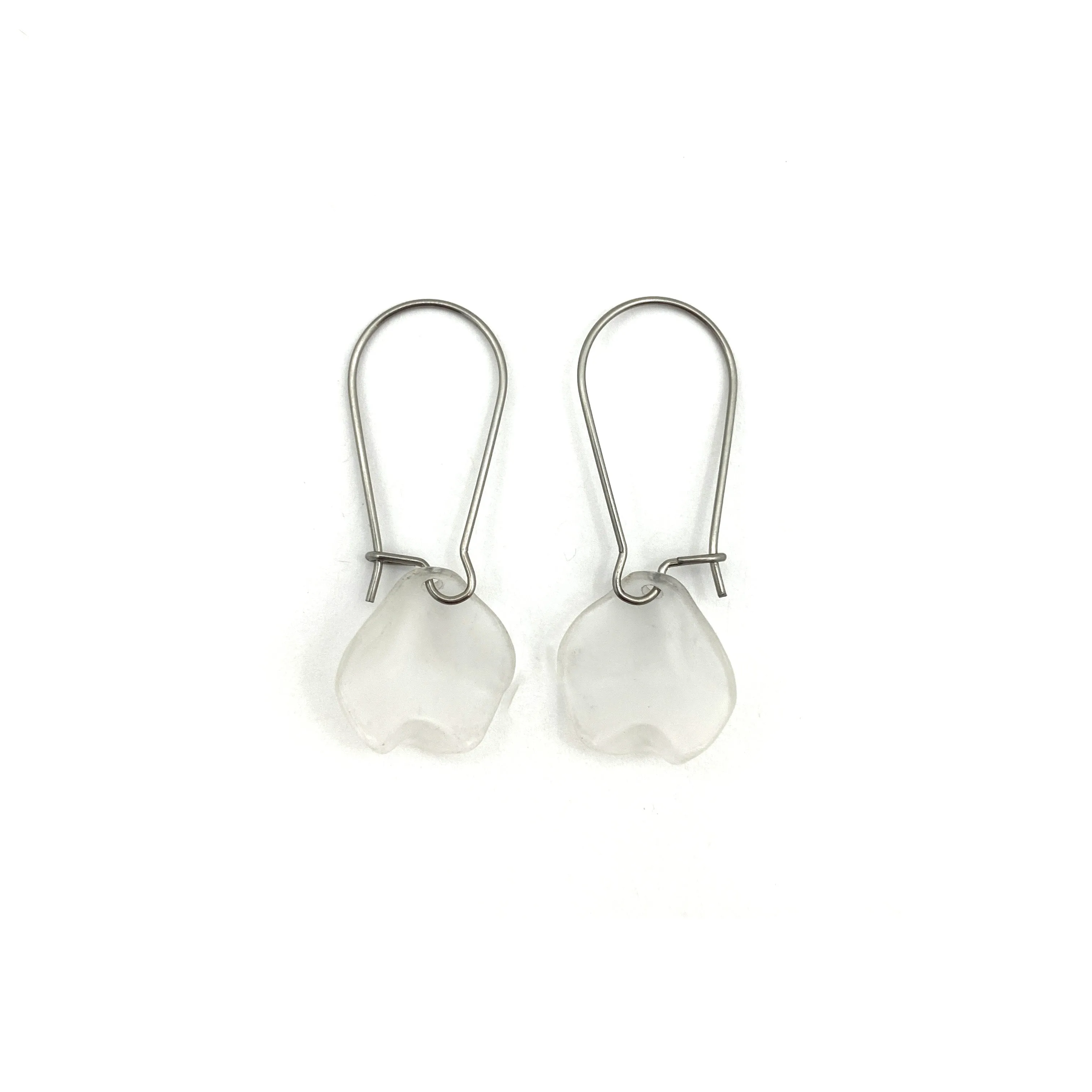 White Petal Earrings