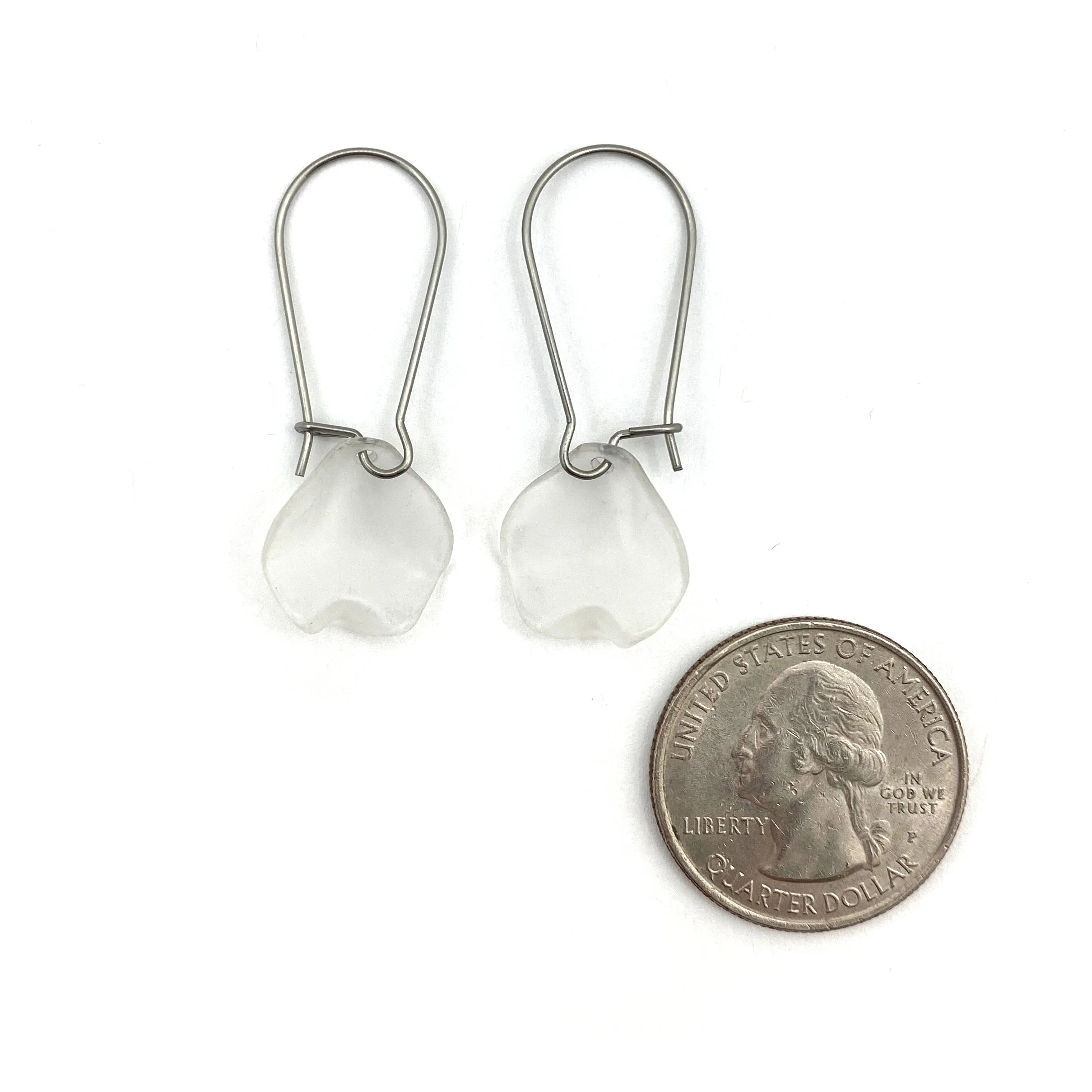 White Petal Earrings