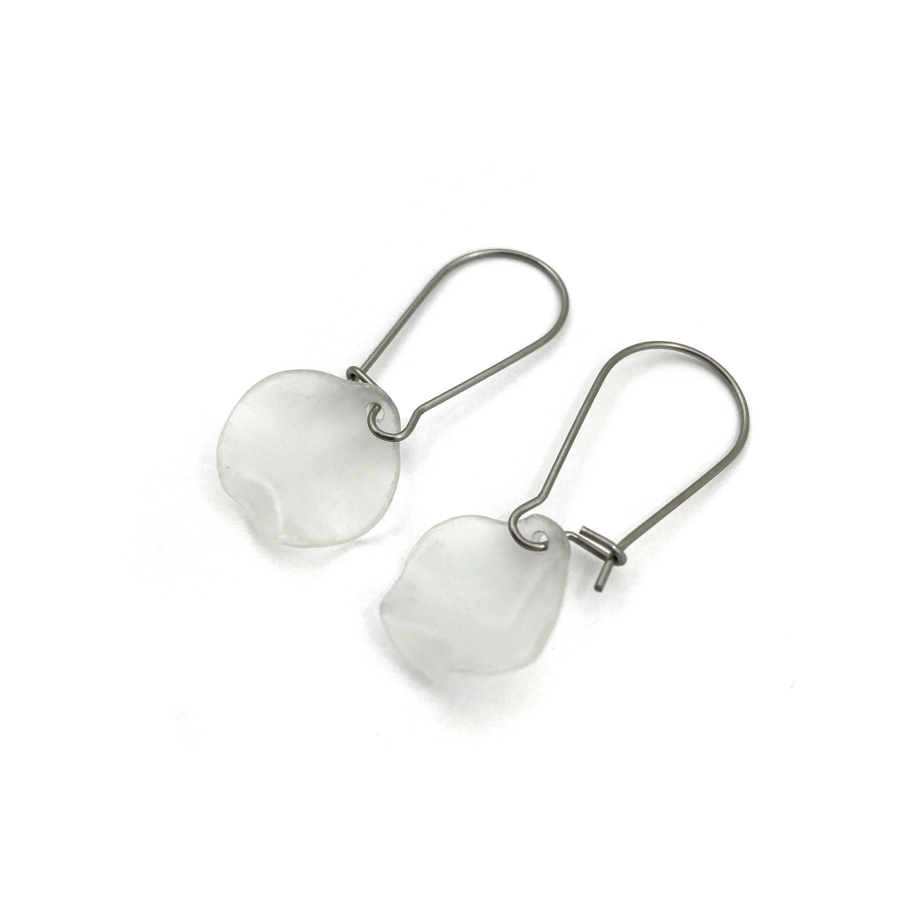 White Petal Earrings