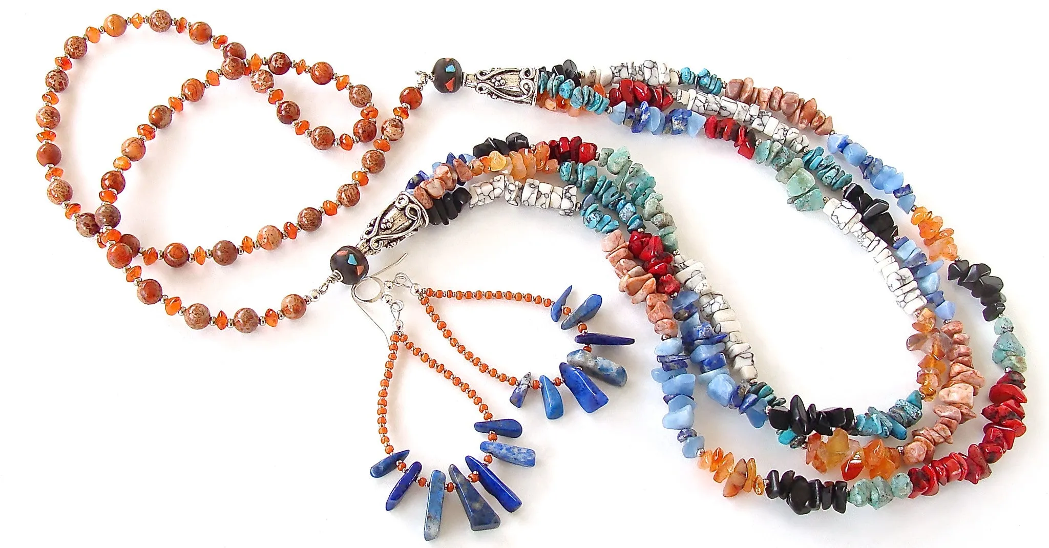 Winona: Mixed Gemstone Necklace in Southwest Style