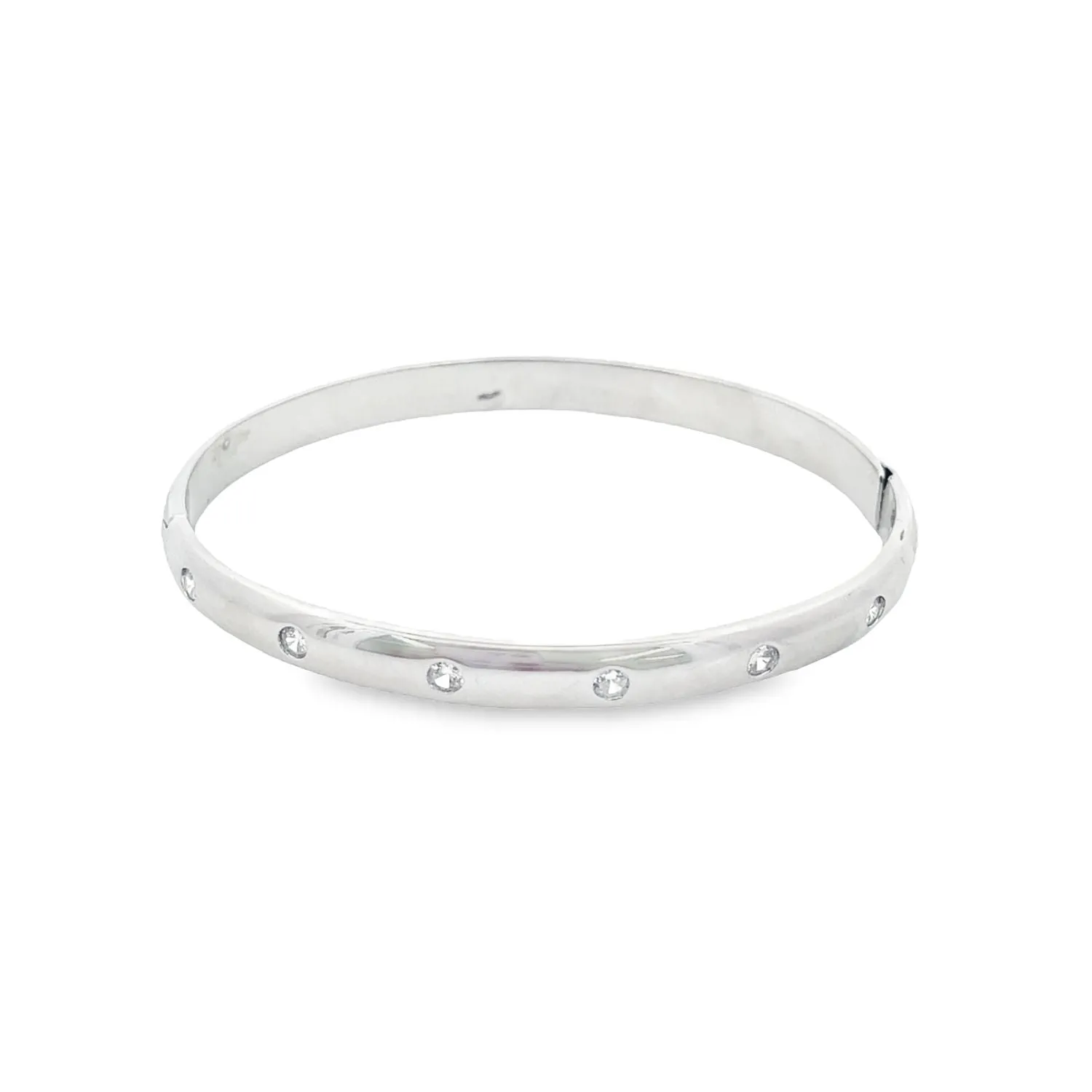 Wrist Cuff Bangle Bracelet With CZ Stones (B8)