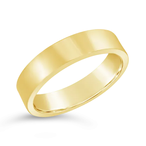 Yellow Gold Flat Wedding Band