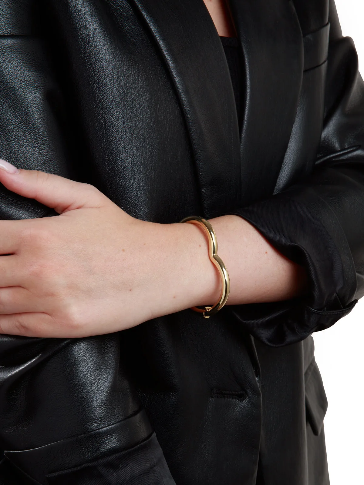 Yellow Gold Heart Bangle